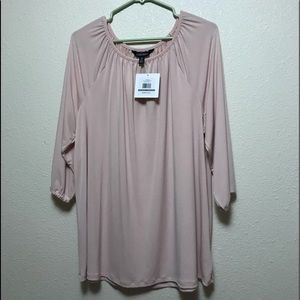 Ellen Tracy 3/4 Long Sleeve Top Blush Color